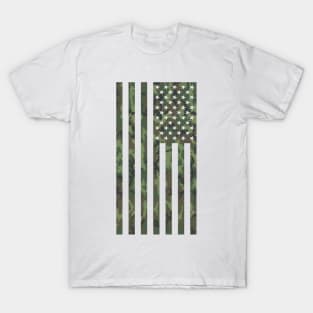 US Flag Down - Woodland Camo T-Shirt